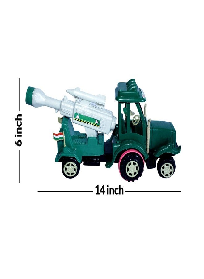 BOXO Military Truck Toy Friction Power Army Truck Toy Kids Boys & Girls Pack of 1 - Image 2
